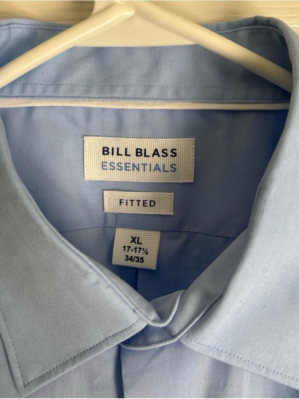 bill blass Light Blue Fitted Dress Shirt